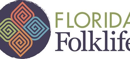 A flower-like logo with the words "Florida Folklife" to the right of the design.
