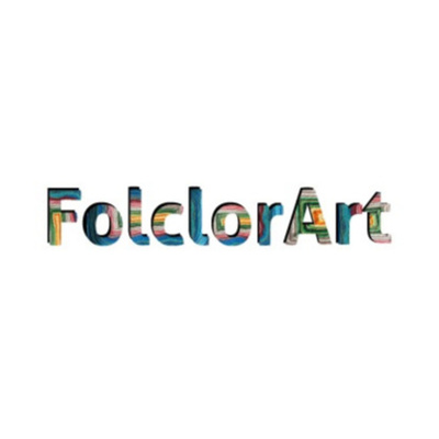 The title "FolclorArt" on a white background, with colorful lettering