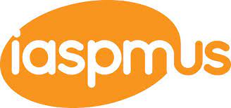 iaspm-us logo with an orange circle over white