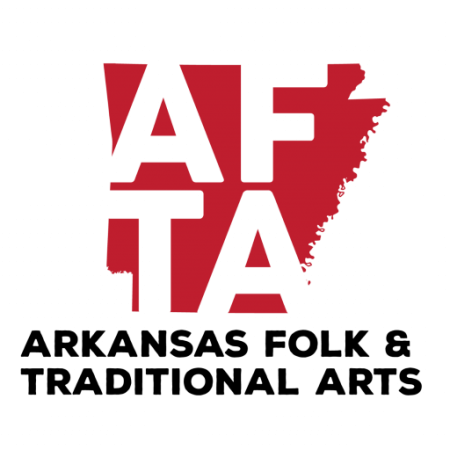 the Arkansas state shape in red with AFTA in white over it