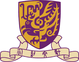 an image like a heraldic crest, in purple and gold with chinese lettering below