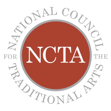 red circle with the ncta name in acronym in the middle and typed around the circle in light grey