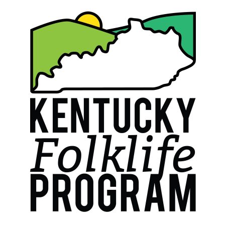graphic of the outline of kentucky in white with light and dark green hills behind it and a yellow sun