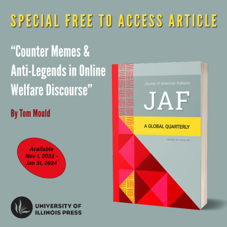 light teal background with image of the JAF and information about free Tom Mould article